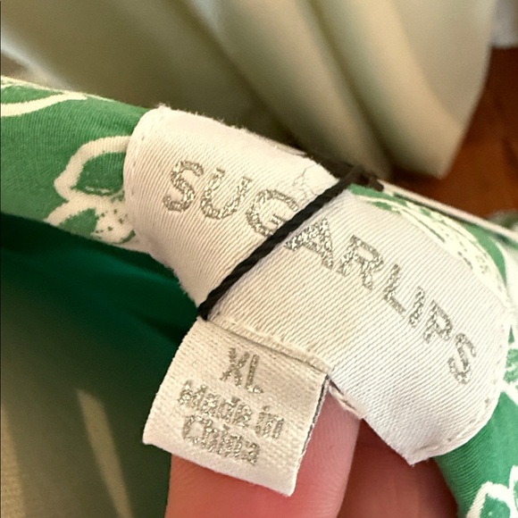 NWT Sugarlips 100% cotton Floral Green Maxi Skirt with rikrak SIZE XL - Picture 3 of 10